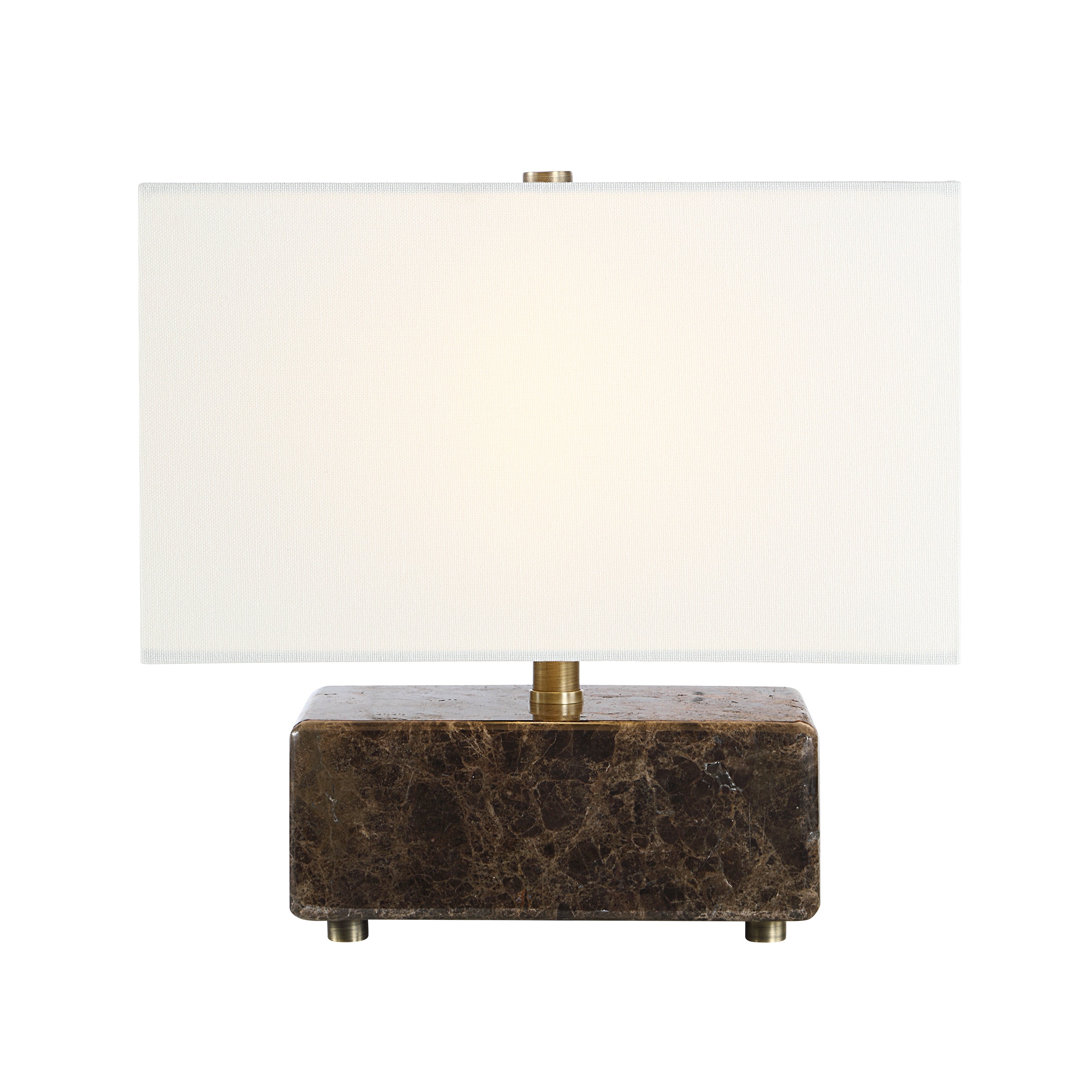 Cabo table lamp by Renwil, Emperador marble, brown