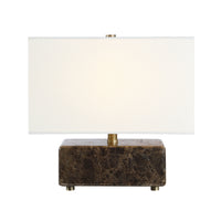 Cabo table lamp by Renwil, Emperador marble, brown