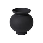 Cadiz vase by Renwil, cast aluminum, textured matte black