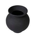 Cadiz vase by Renwil, cast aluminum, textured matte black