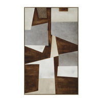 Cannella wall art by Renwil, cotton canvas, medium walnut frame
