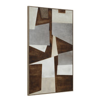 Cannella wall art by Renwil, cotton canvas, medium walnut frame