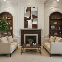 Cannella wall art by Renwil, cotton canvas, medium walnut frame