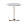 Canning accent table by Renwil, cast aluminum, antique brass finish