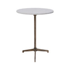 Canning accent table by Renwil, cast aluminum, antique brass finish