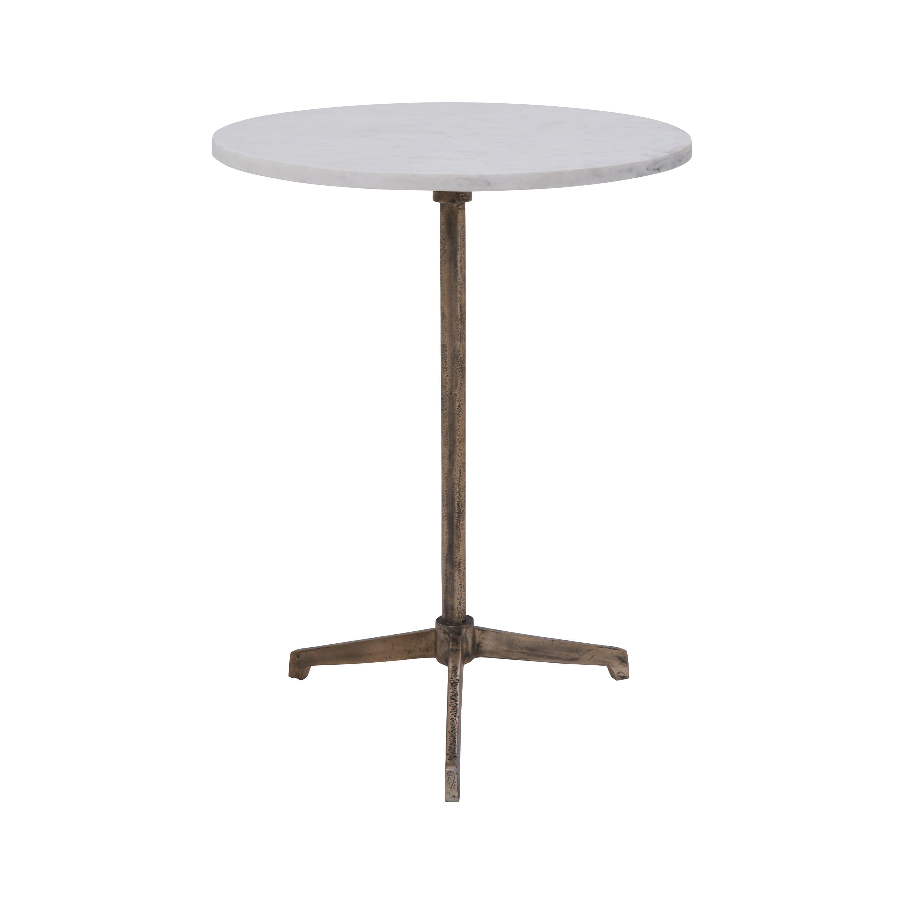 Canning accent table by Renwil, cast aluminum, antique brass finish