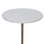Canning accent table by Renwil, cast aluminum, antique brass finish