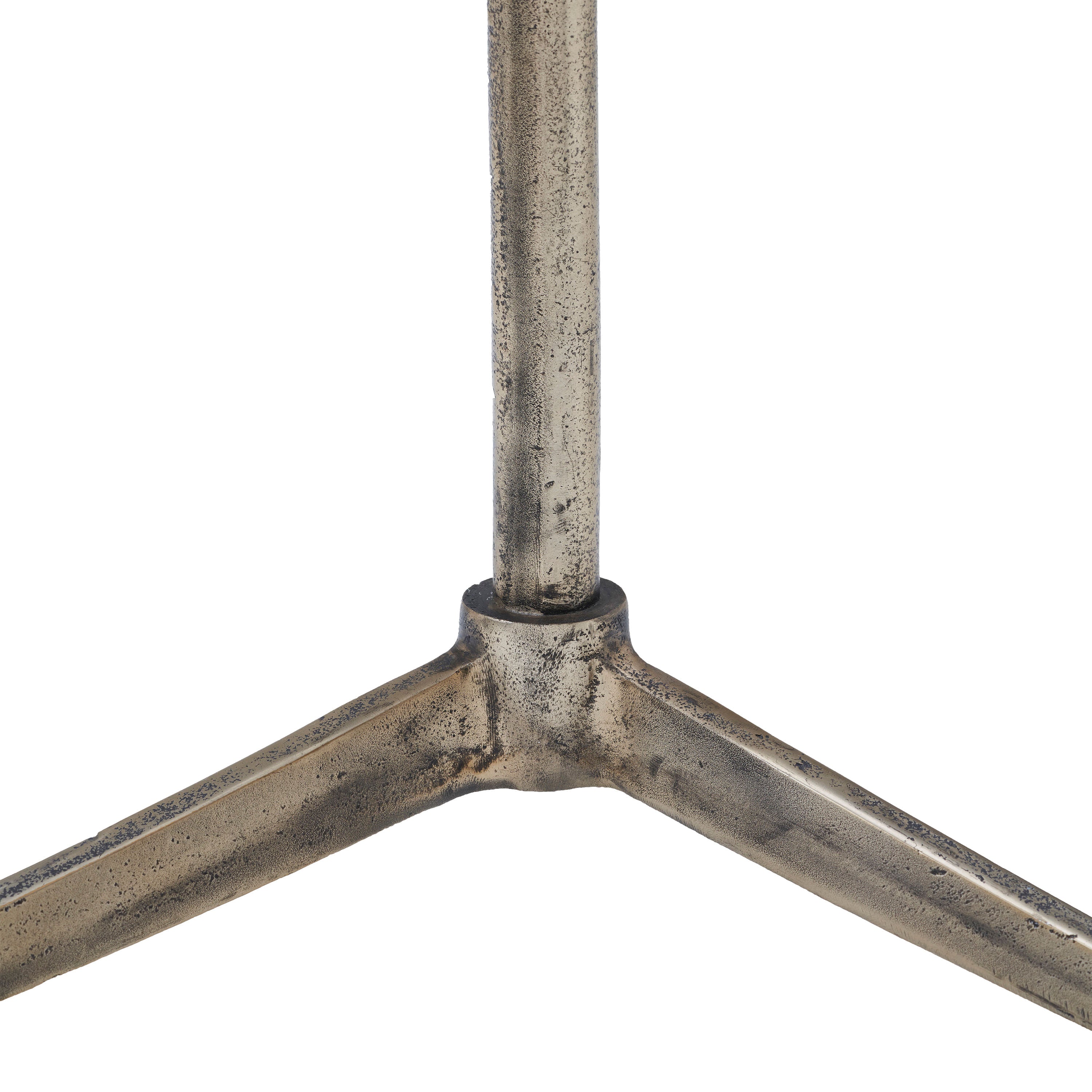 Canning accent table by Renwil, cast aluminum, antique brass finish