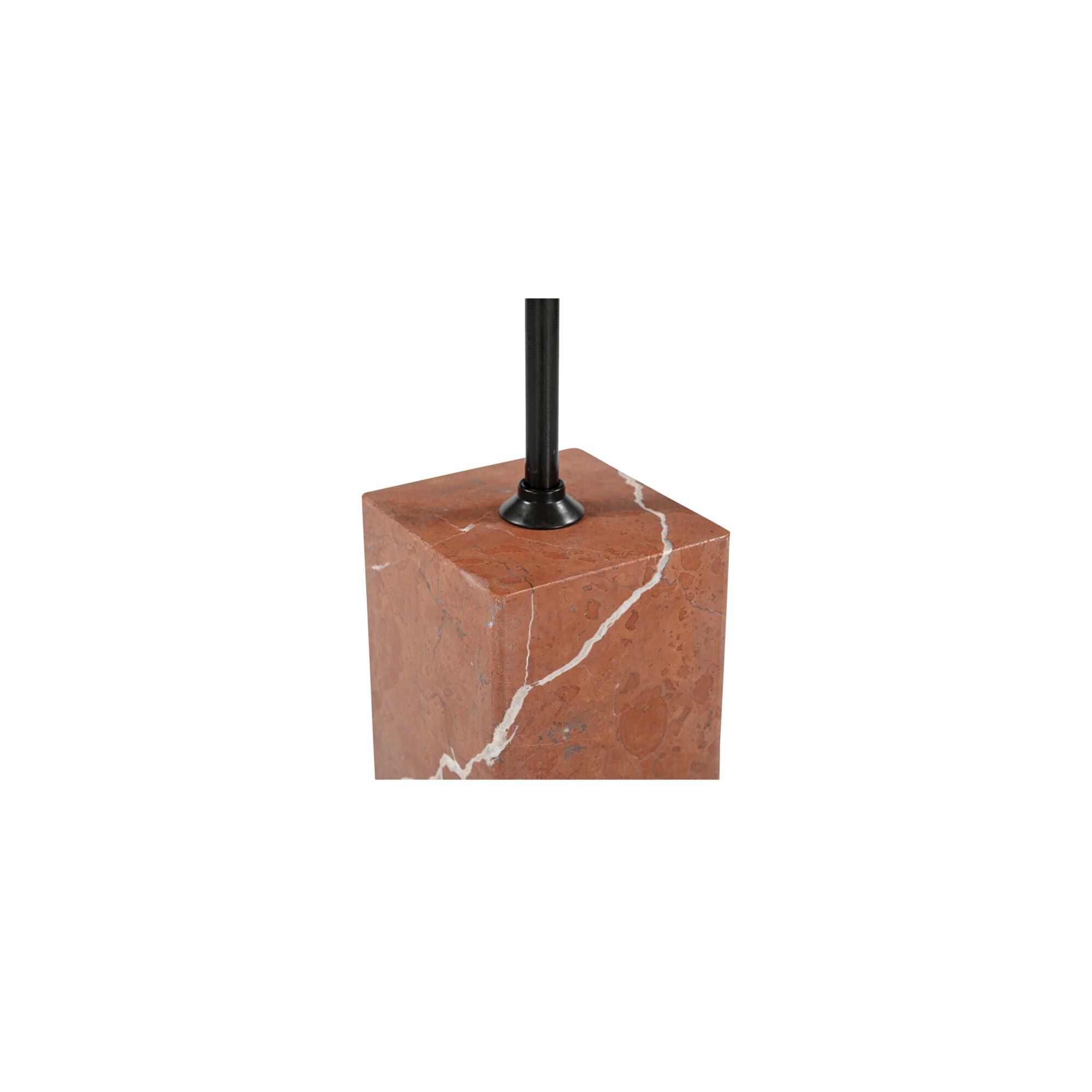 Caro side table by Moe's Home Collection, stone top, turned plinth base