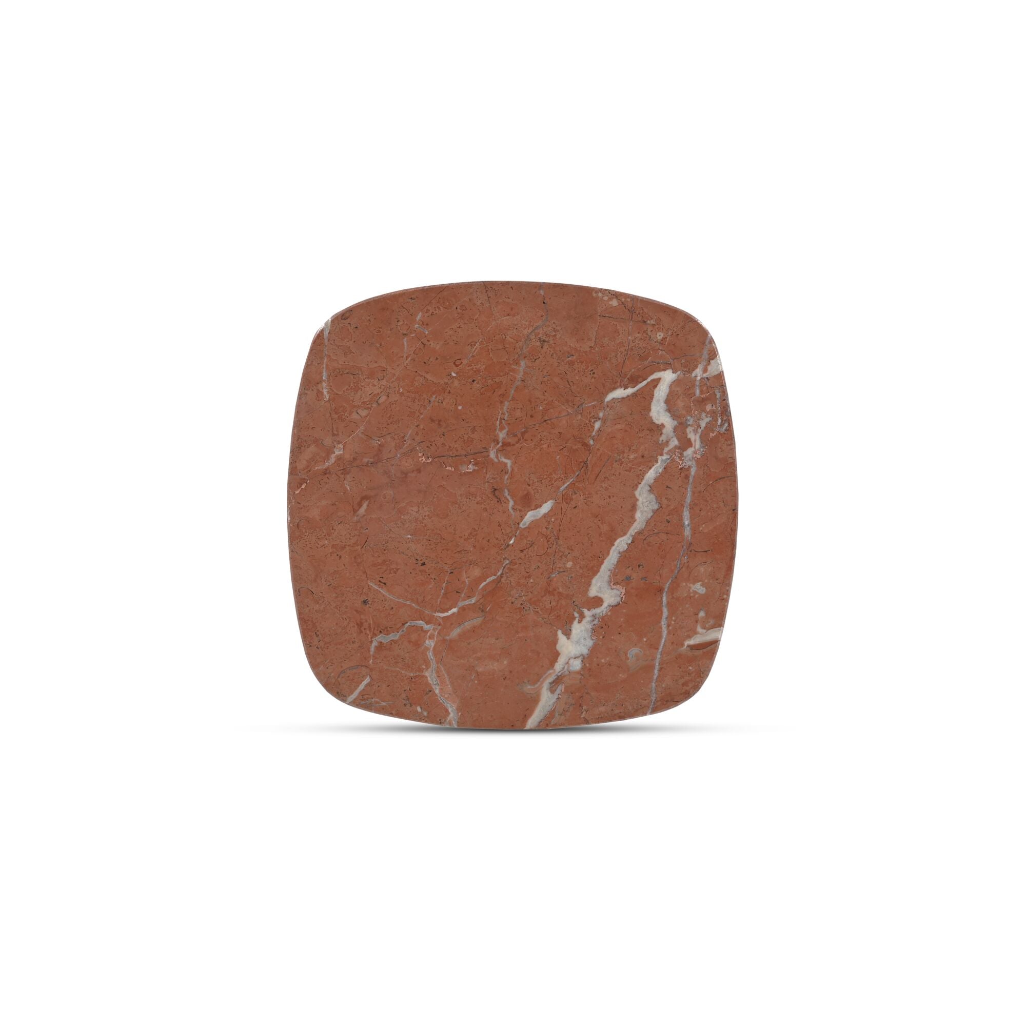 Caro side table by Moe's Home Collection, stone top, turned plinth base