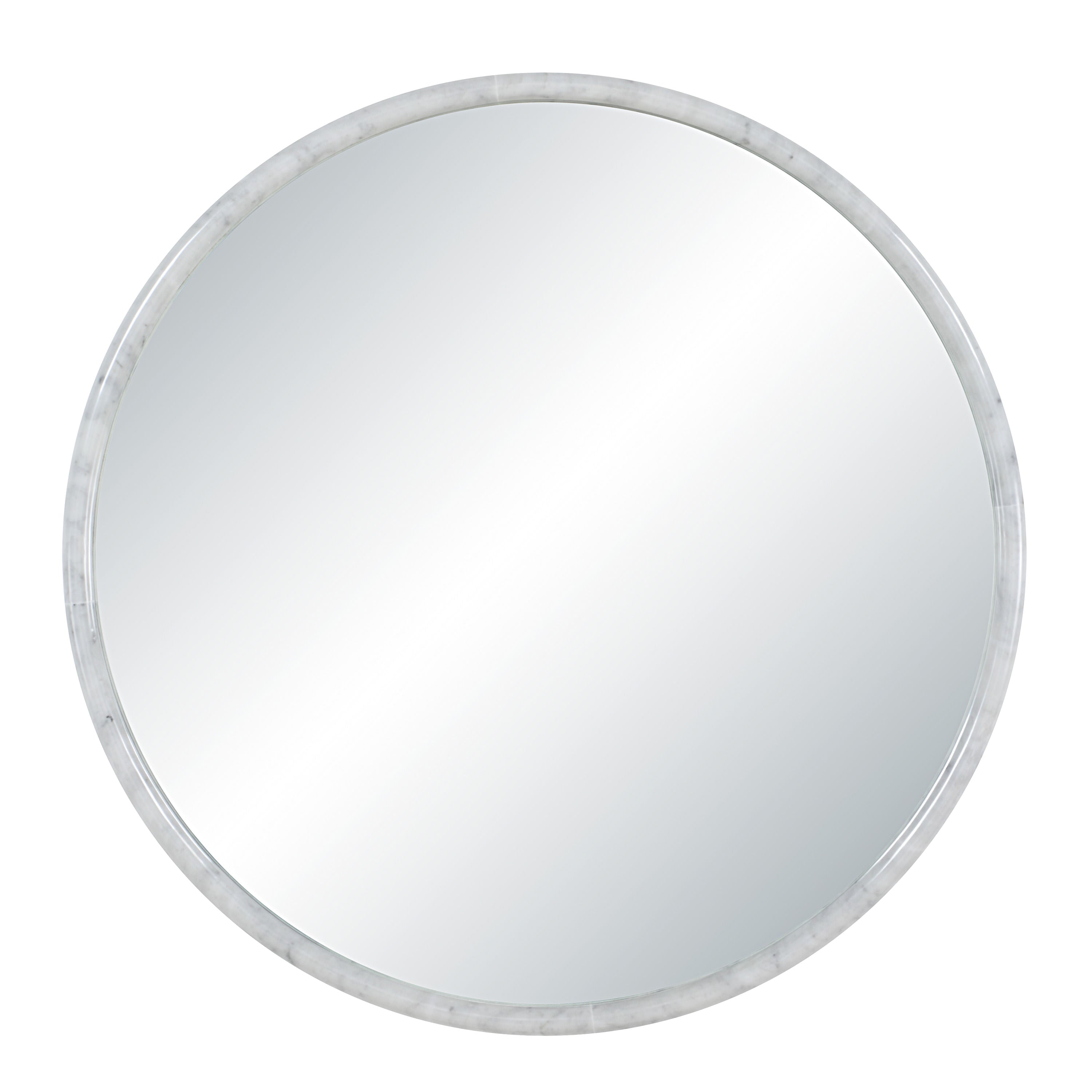 Cento wall mirror by Renwil, solid marble, white