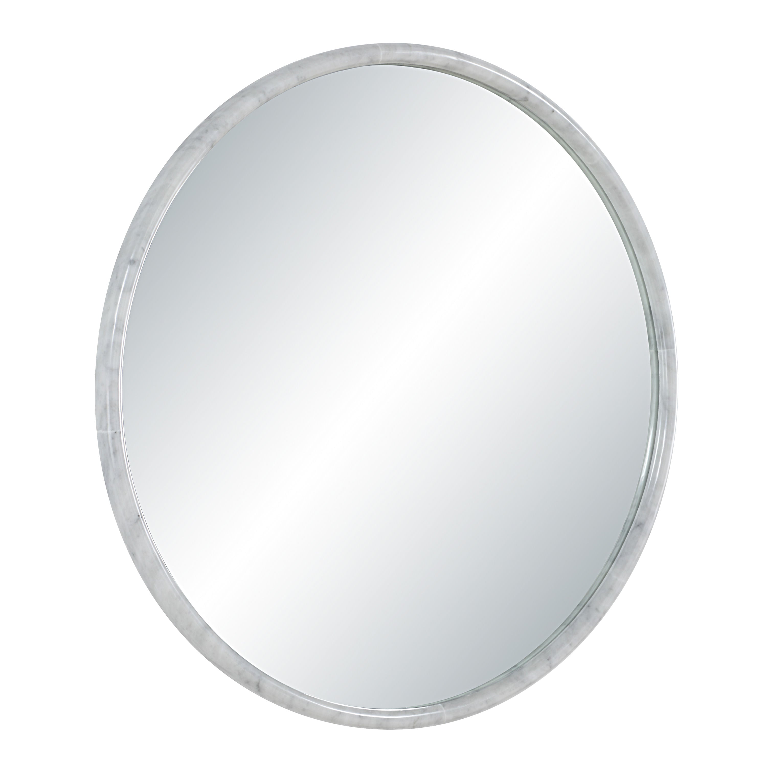 Cento wall mirror by Renwil, solid marble, white