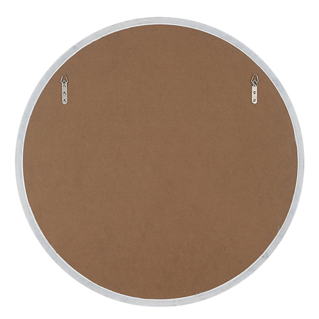 Cento wall mirror by Renwil, solid marble, white