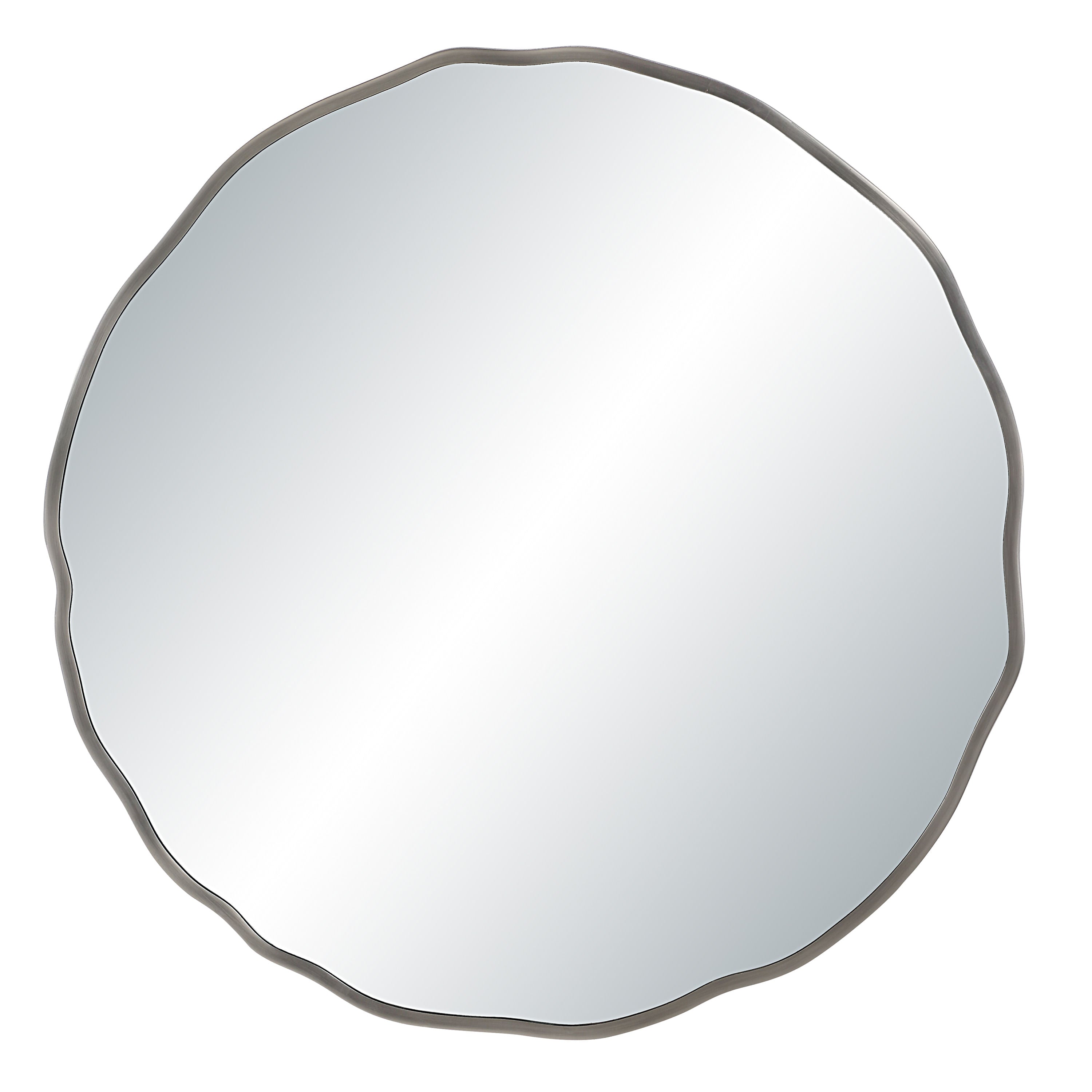 Cerro wall mirror by Renwil, iron, antique nickel finish
