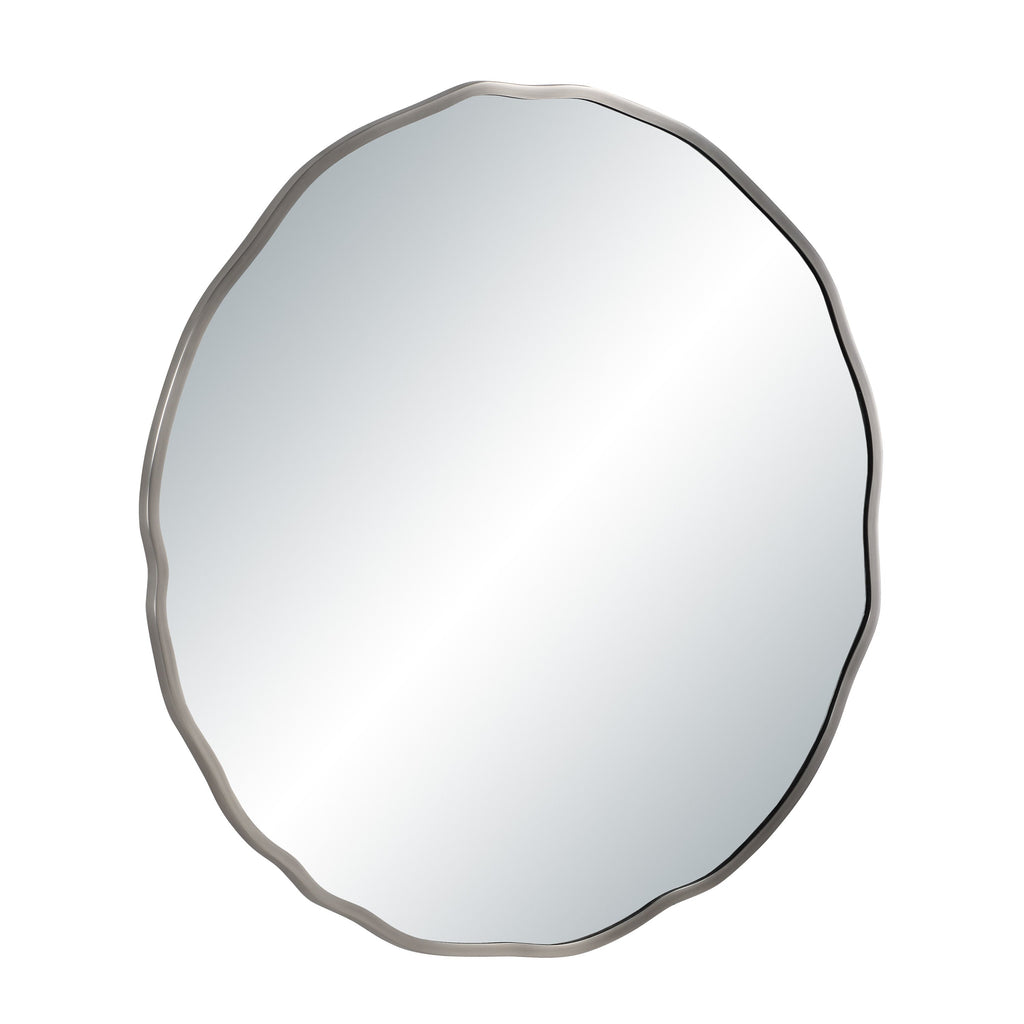 Cerro wall mirror by Renwil, iron, antique nickel finish