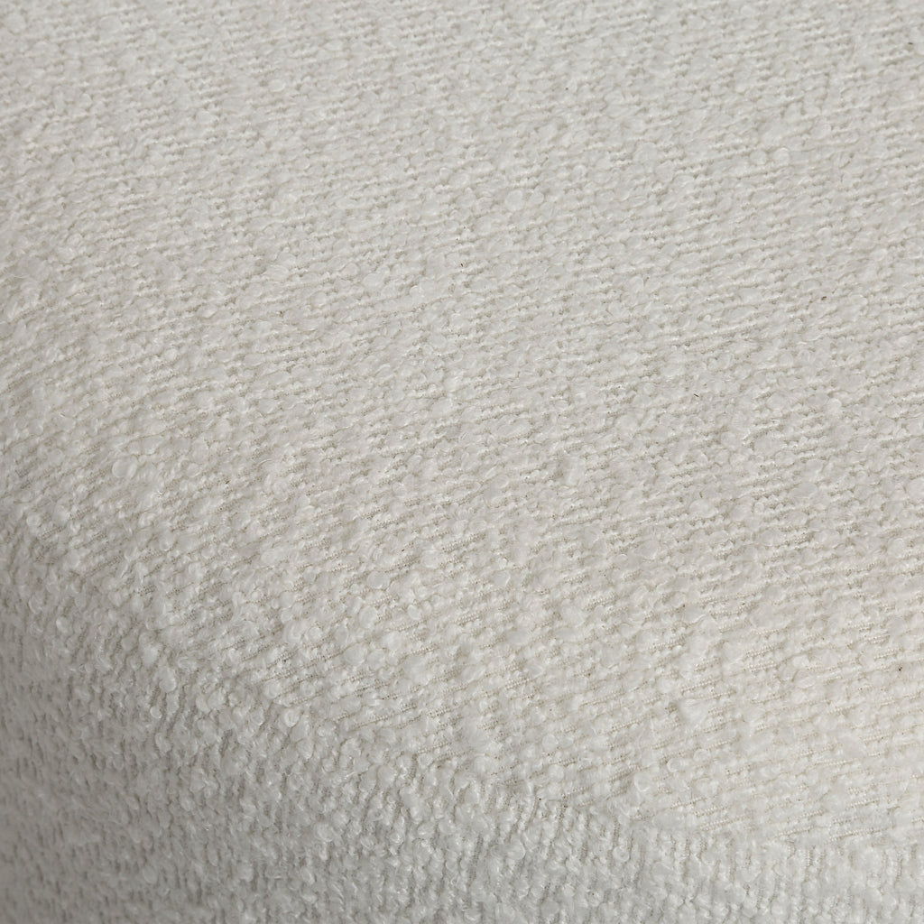 Chaves ottoman by Renwil, boucle, ivory finish