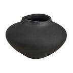 Cipher vase by Renwil, ceramic, textured matte black, hand-finished