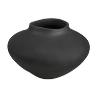 Cipher vase by Renwil, ceramic, textured matte black, hand-finished
