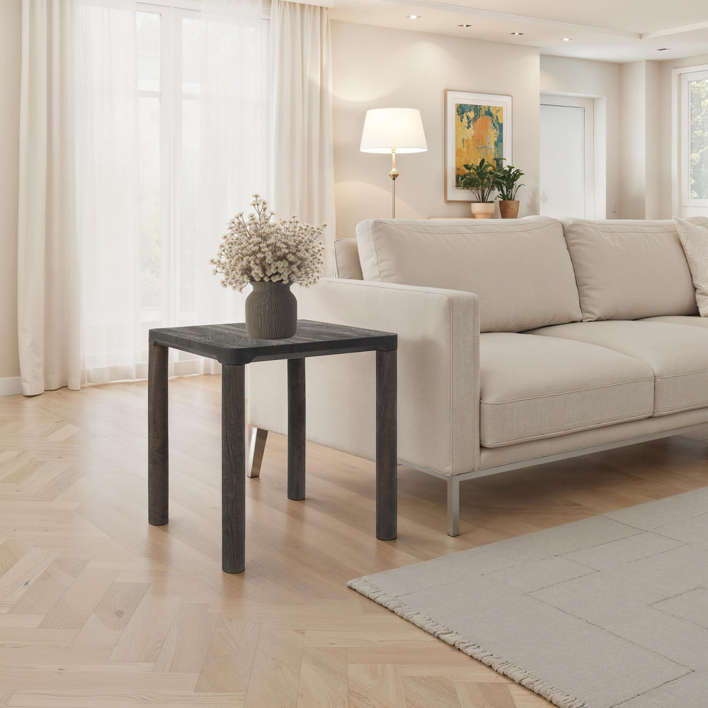 Clusia accent table by Renwil, mango wood, walnut finish