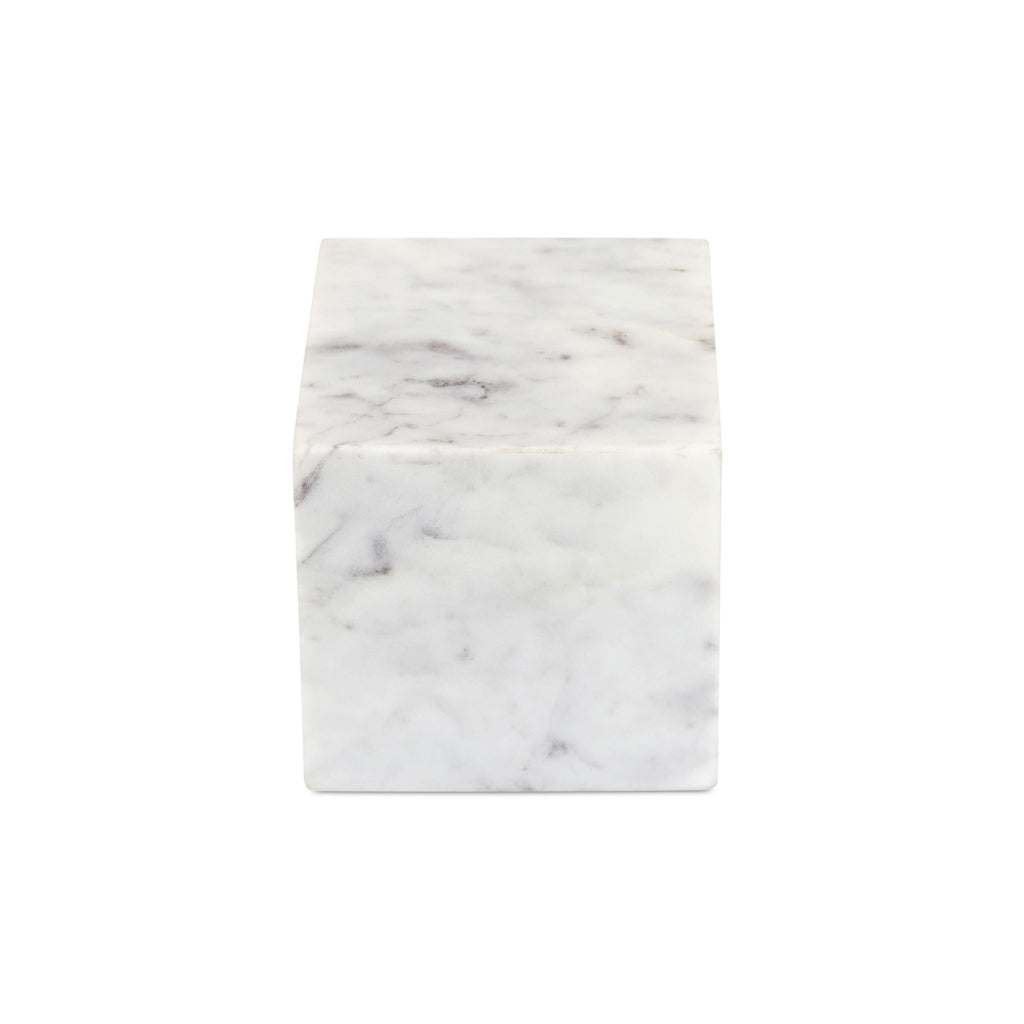 Cora cube tabletop accent by Moe's Home Collection, Banswara purple-white marble