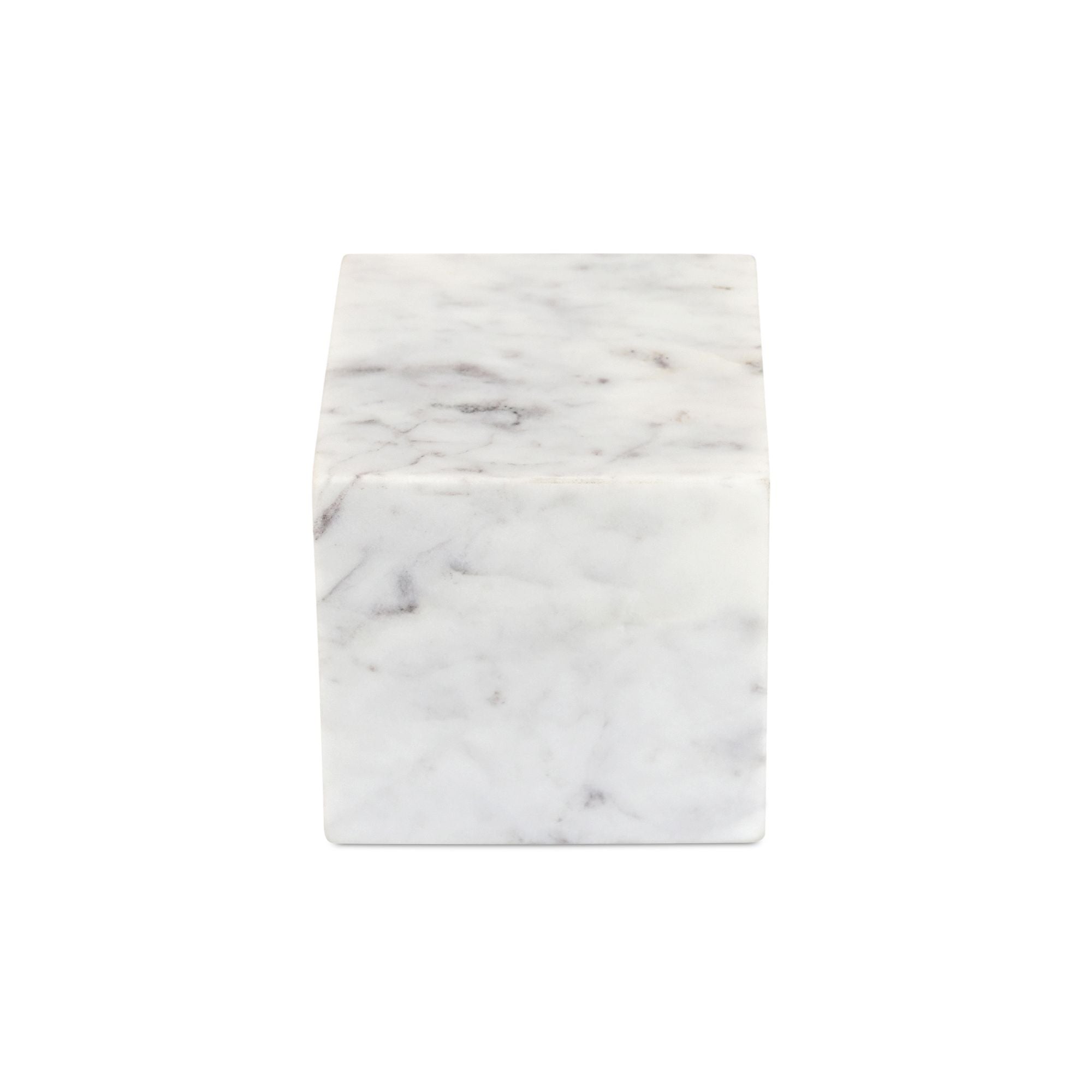 Cora cube tabletop accent by Moe's Home Collection, Banswara purple-white marble
