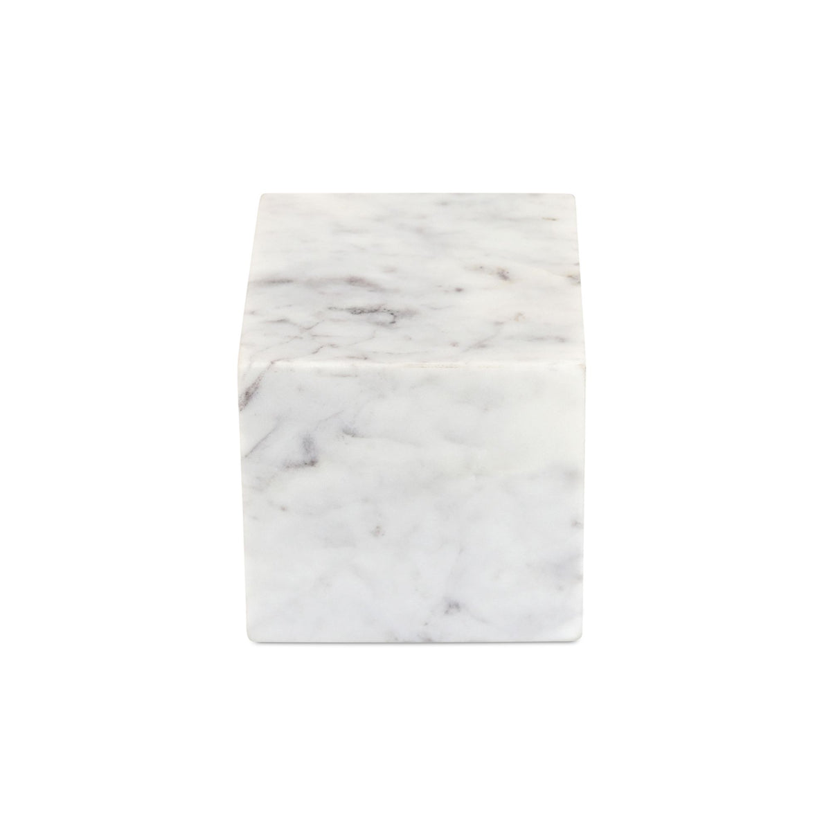 Cora cube tabletop accent by Moe's Home Collection, Banswara purple-white marble