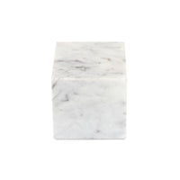 Cora cube tabletop accent by Moe's Home Collection, Banswara purple-white marble