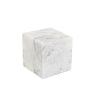 Cora cube tabletop accent by Moe's Home Collection, Banswara purple-white marble