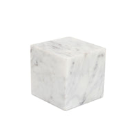 Cora cube tabletop accent by Moe's Home Collection, Banswara purple-white marble