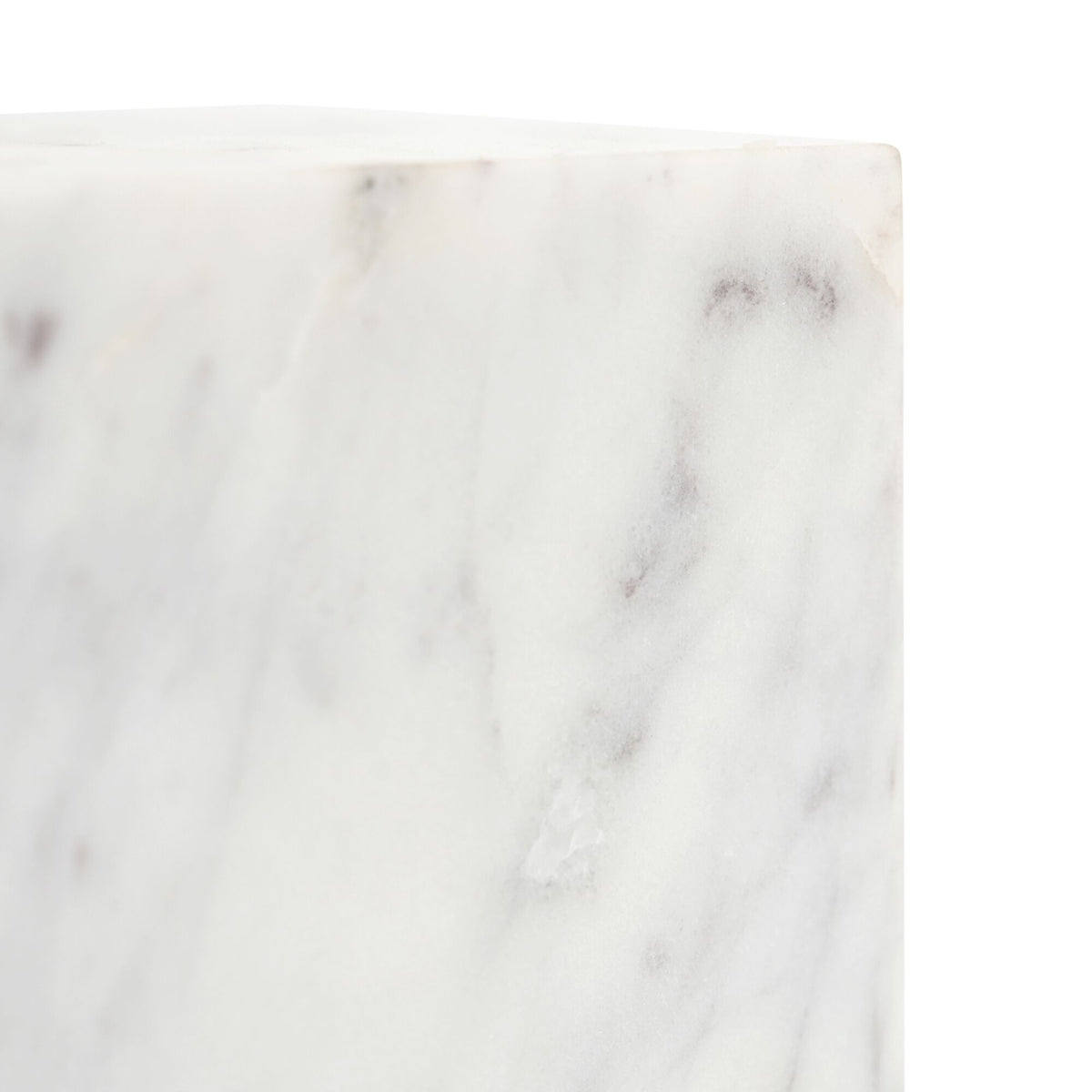 Cora cube tabletop accent by Moe's Home Collection, Banswara purple-white marble