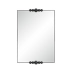 Cosmos wall mirror by Renwil, iron, matte black marble
