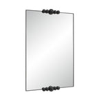 Cosmos wall mirror by Renwil, iron, matte black marble