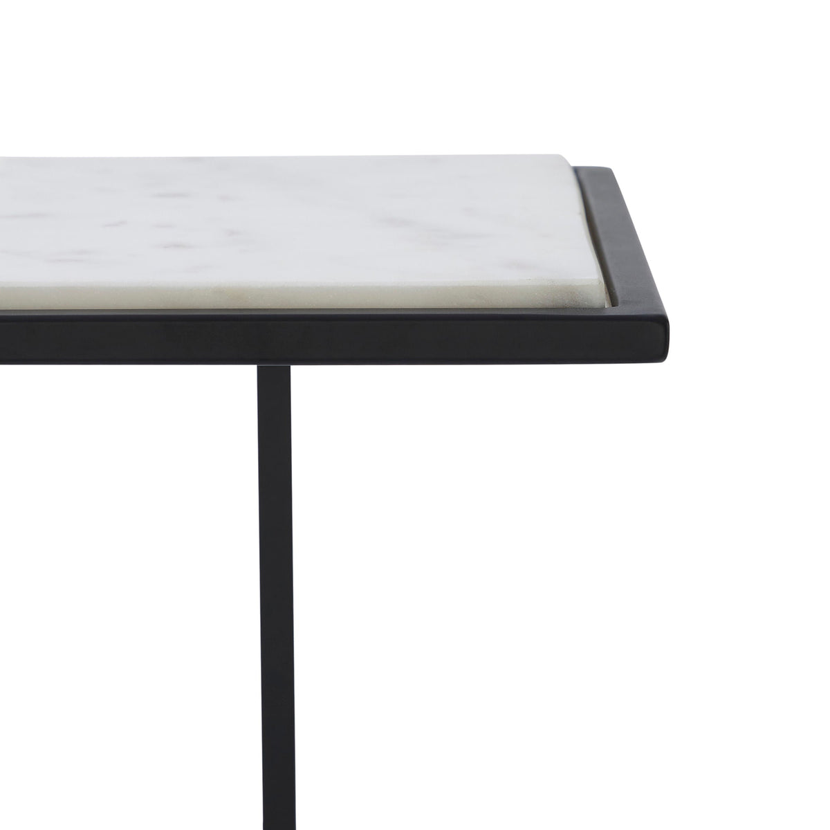 Danica accent table by Renwil, steel, matte black finish