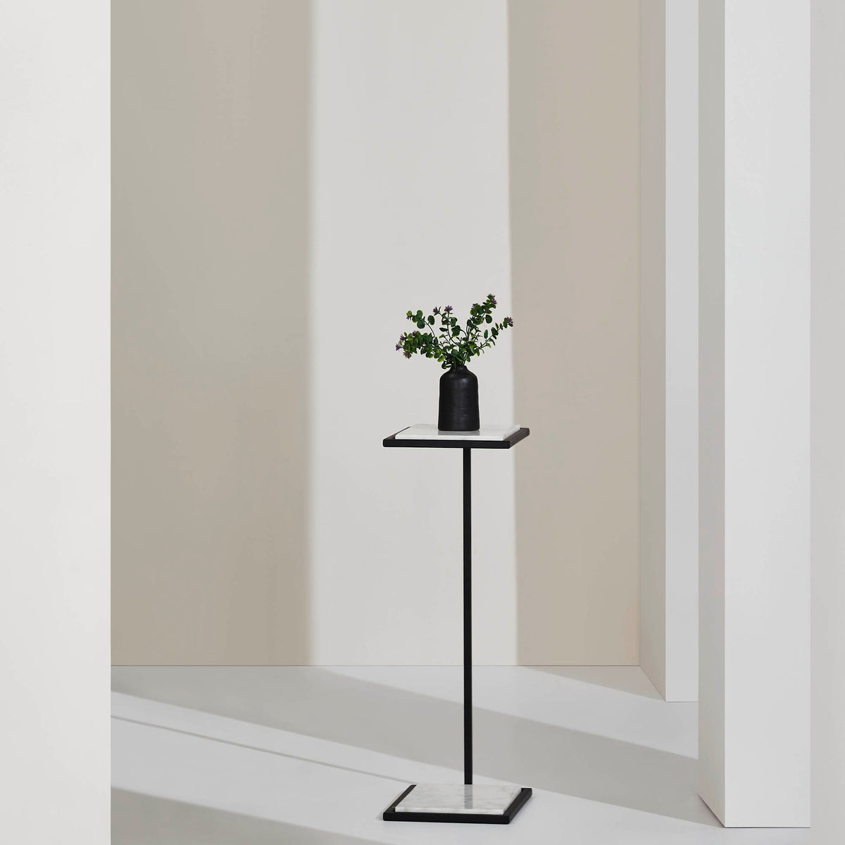 Danica accent table by Renwil, steel, matte black finish