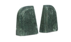 Green Marble Zane Bookends, Set of 2