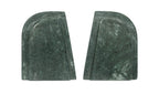 Green Marble Zane Bookends, Set of 2