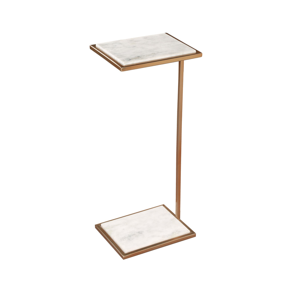 Delma accent table by Renwil, steel, white finish