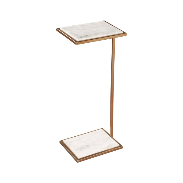 Delma accent table by Renwil, steel, white finish