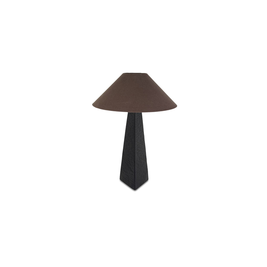 Dorsey table lamp by Moe's Home Collection, matte black ceramic, sculptural curved base
