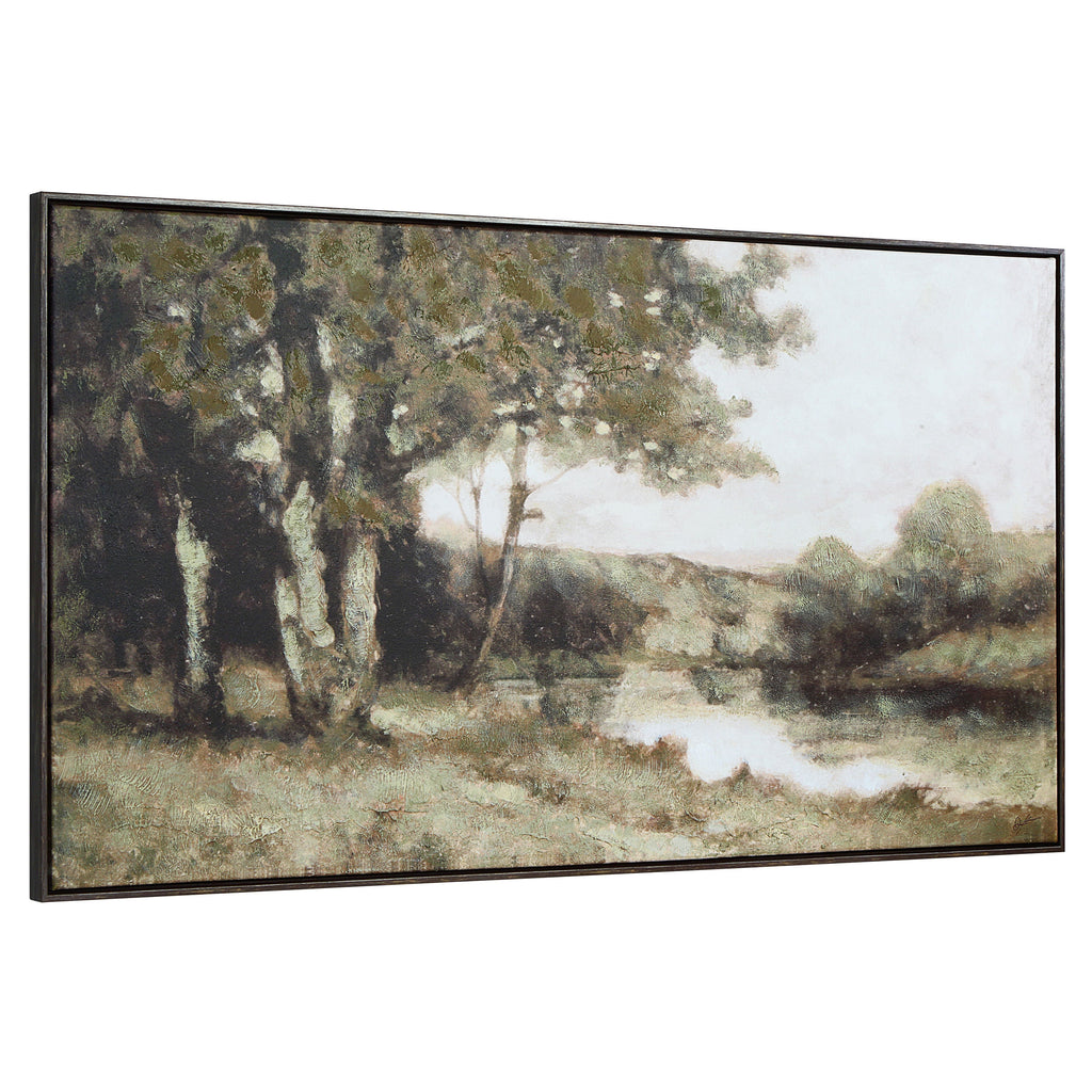 Dulcedo wall art by Renwil, cotton linen canvas, grey wood frame