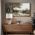 Dulcedo wall art by Renwil, cotton linen canvas, grey wood frame