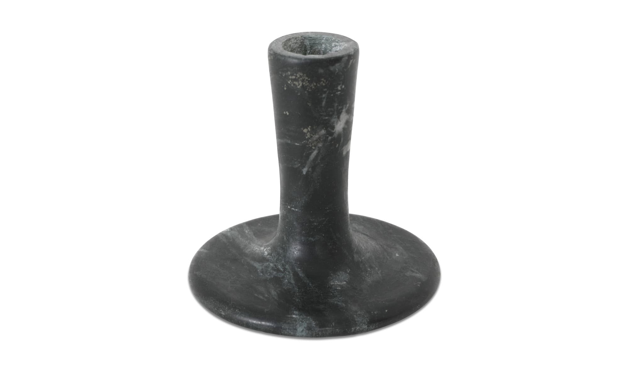 East candle holder by Moe's Home Collection, black veined marble, taper