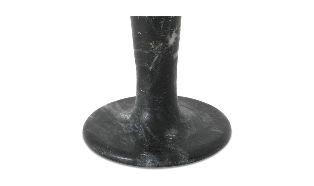 East candle holder by Moe's Home Collection, black veined marble, taper