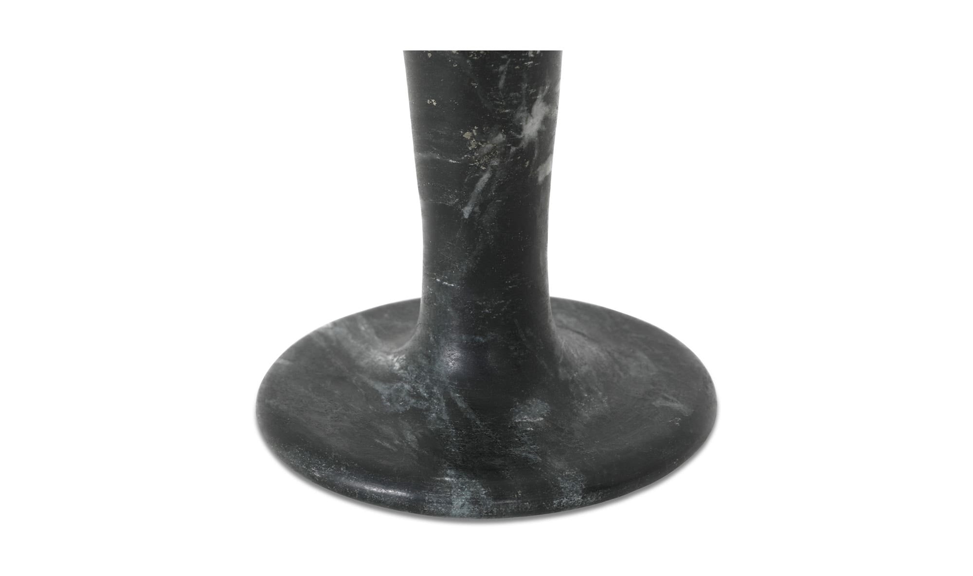 East candle holder by Moe's Home Collection, black veined marble, taper