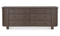 Loren 6 Drawer Dresser Dark Brown