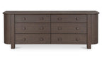 Loren 6 Drawer Dresser Dark Brown