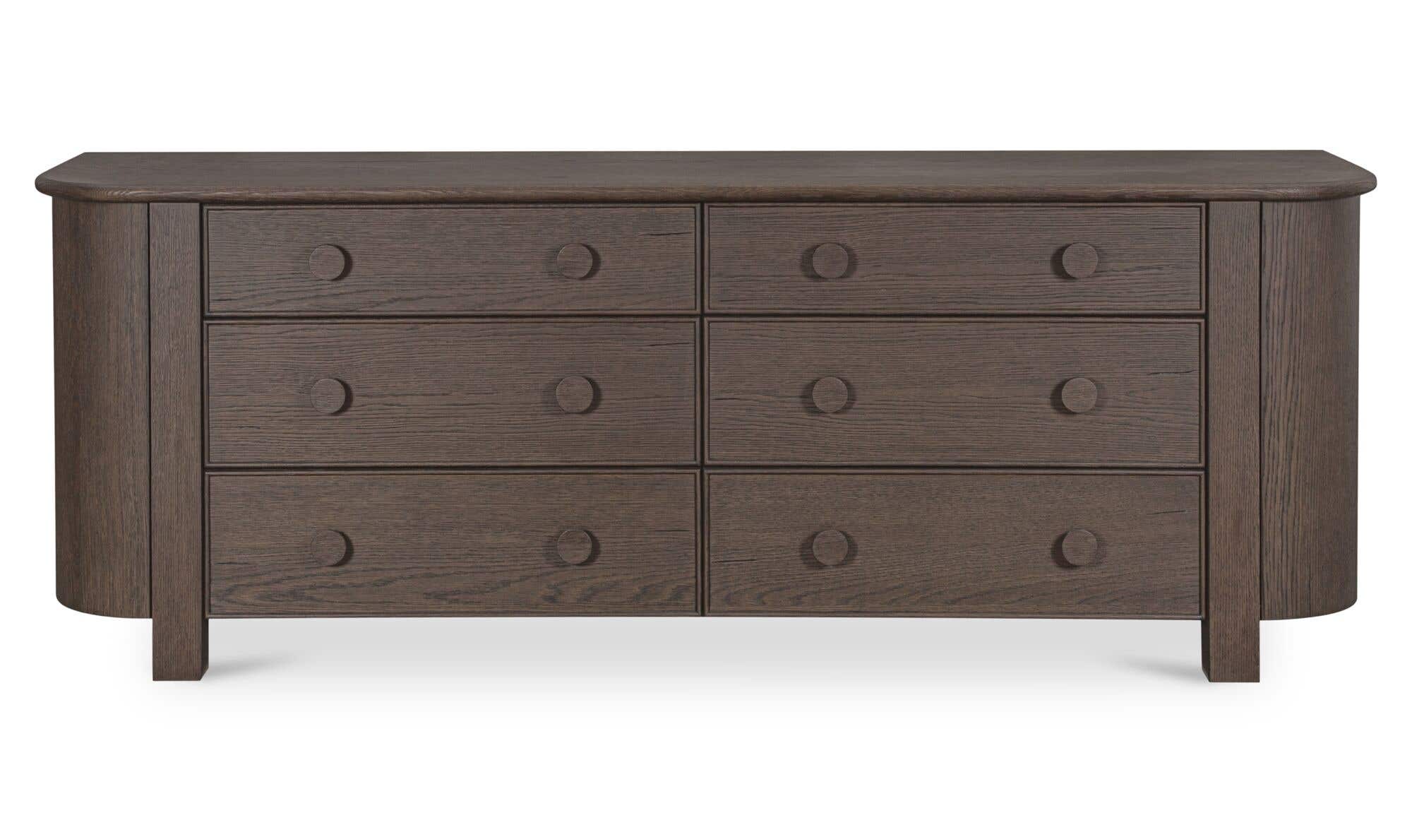 Loren 6 Drawer Dresser Dark Brown