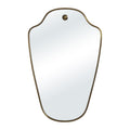 Elodie wall mirror by Renwil, iron, dark antique brushed brass finish