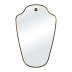 Elodie wall mirror by Renwil, iron, dark antique brushed brass finish