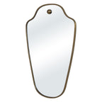 Elodie wall mirror by Renwil, iron, dark antique brushed brass finish